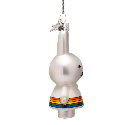 Ornamentglas Nijntje/Miffy mit Regenbogenkleid, Höhe 11,5 cm, mit Schachtel
