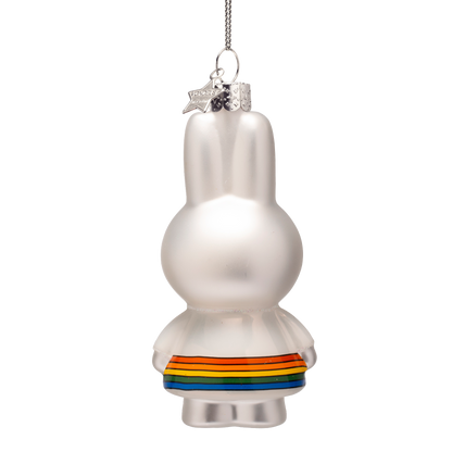 Ornamentglas Nijntje/Miffy mit Regenbogenkleid, Höhe 11,5 cm, mit Schachtel