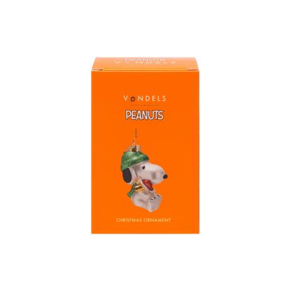 Snoopy/Peanuts-Glasfigur mit Woodstock, 11 cm hoch, mit Schachtel