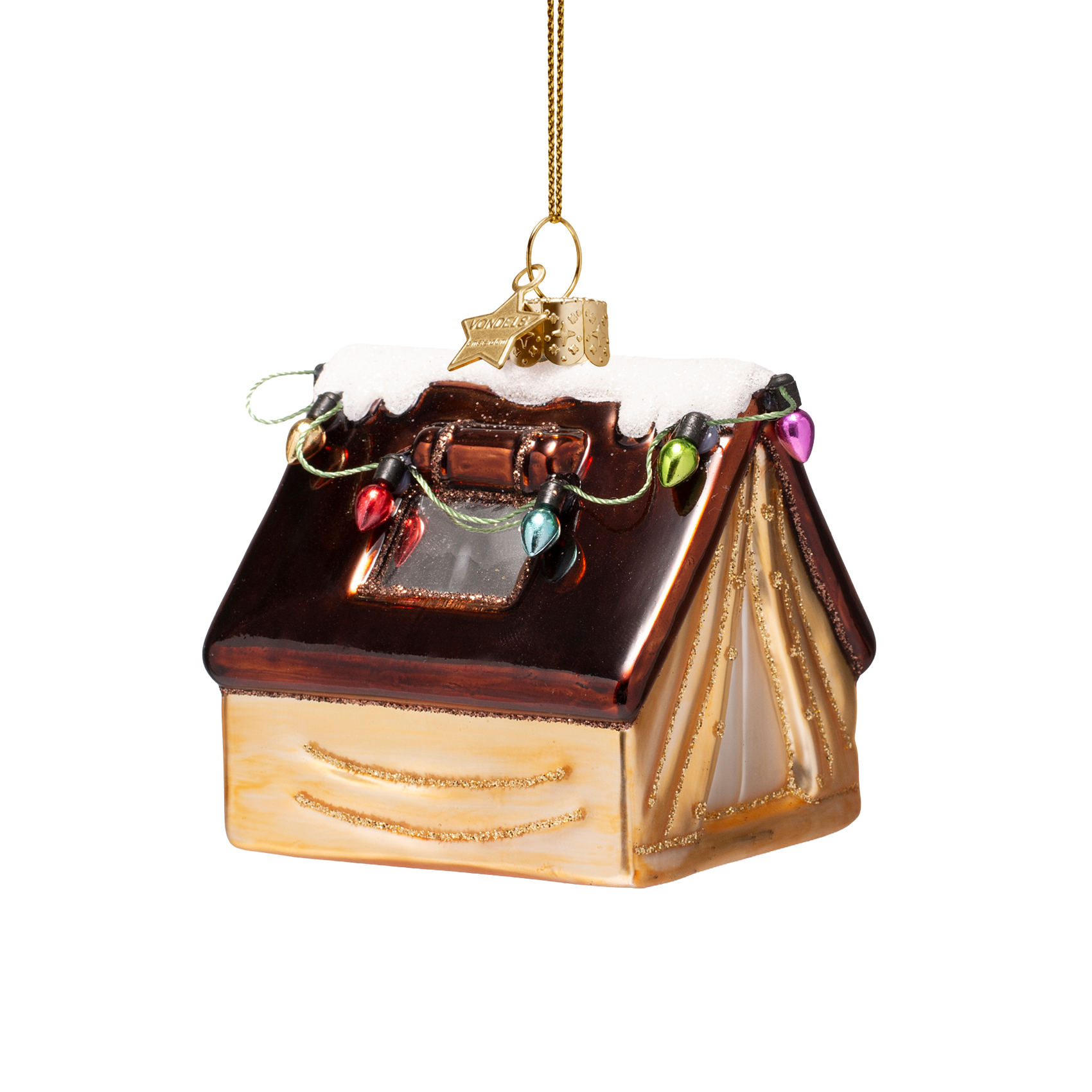 Dekoratives Glaszelt mit Beleuchtung, H 12 cm