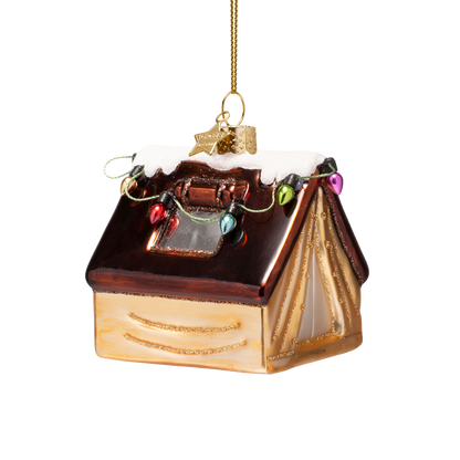 Dekoratives Glaszelt mit Beleuchtung, H 12 cm