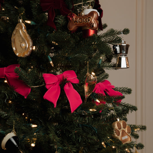 Ornament glass ecru oyster H10cm