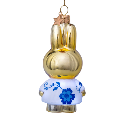 Ornament glass Nijntje/Miffy Delft blue dress H11cm w/box