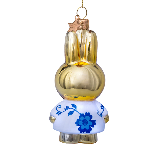 Ornament glass Nijntje/Miffy Delft blue dress H11cm w/box