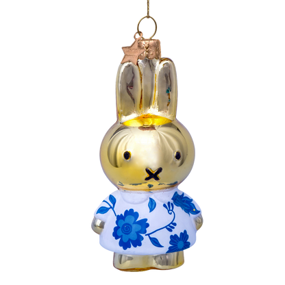 Ornament glass Nijntje/Miffy Delft blue dress H11cm w/box