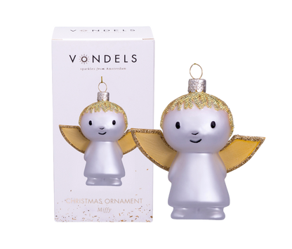 Ornament glass Nijntje/Miffy angel H9cm w/box
