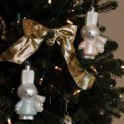 Ornamentglas Nijntje/Miffy, babyrosa mit Bär, H 11 cm, mit Box