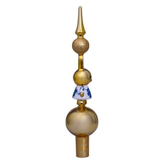 Tree topper glass Miffy w/Delft blue dress H28cm w/box