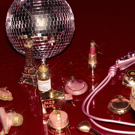 Ornament glass burgundy Eiffel tower H13cm