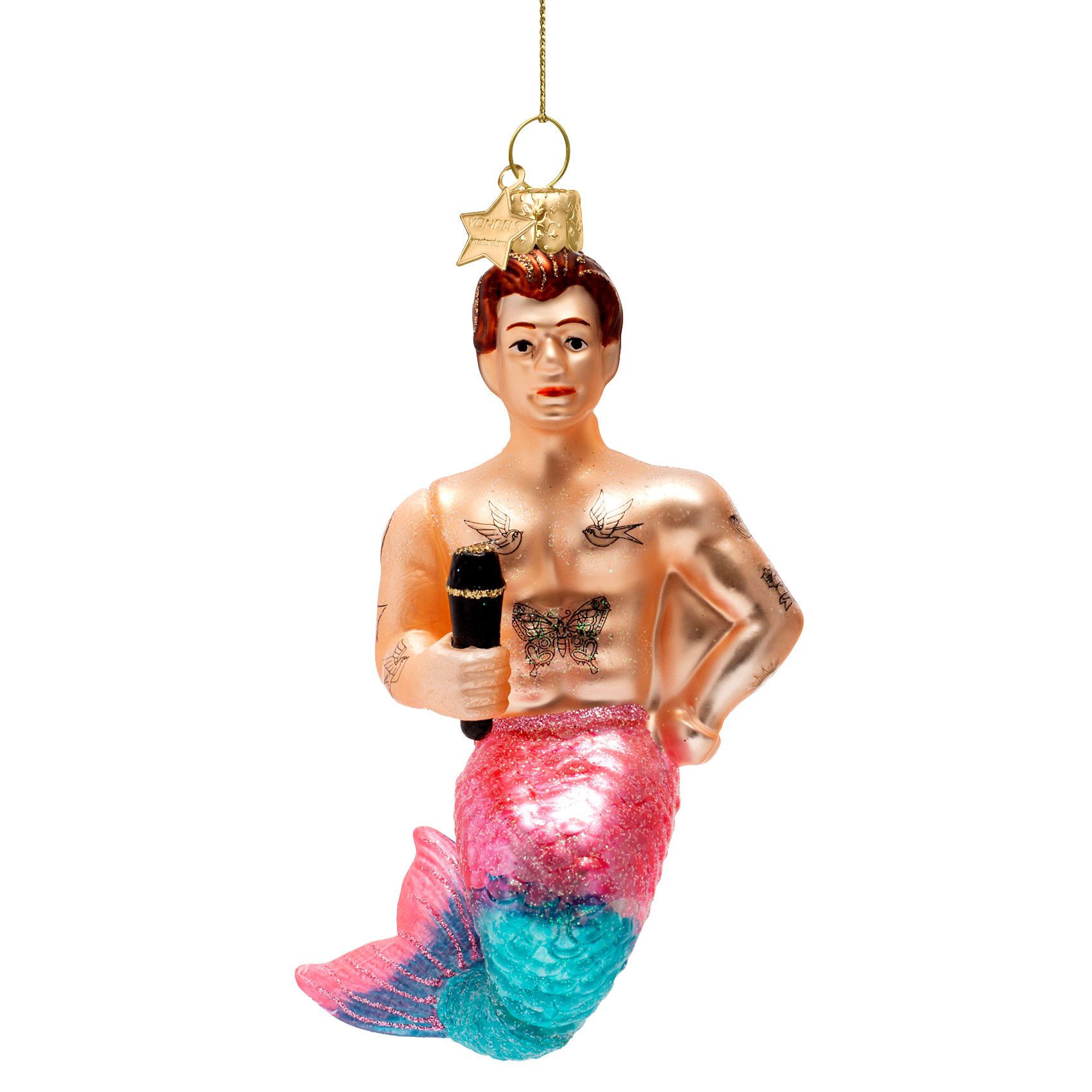 Ornament aus Glas, Meermann, H 10 cm