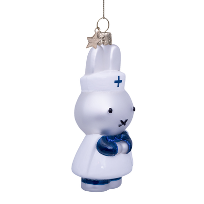 Ornamentglas Nijntje/Miffy Krankenschwester H11cm mit Box#