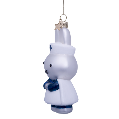 Ornamentglas Nijntje/Miffy Krankenschwester H11cm mit Box#