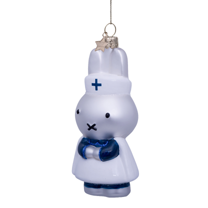 Ornamentglas Nijntje/Miffy Krankenschwester H11cm mit Box#