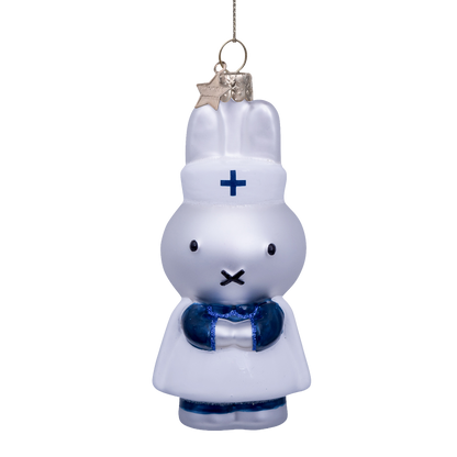 Ornamentglas Nijntje/Miffy Krankenschwester H11cm mit Box#