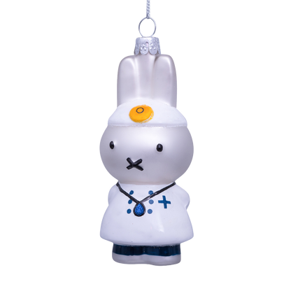 Ornament glass Nijntje/Miffy doctor H10.5cm w/box#
