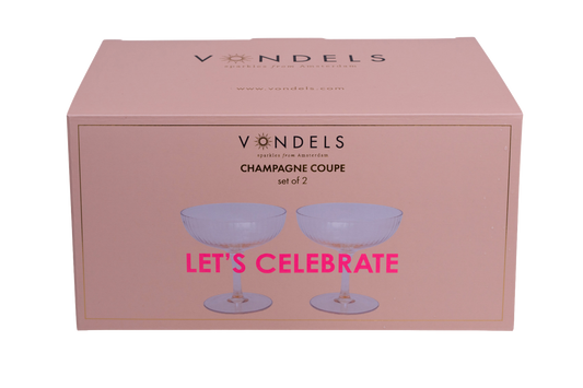 Champagne coupe glass 2 pack ripple luster amber#