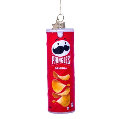 Ornament aus opalrotem Pringles-Glas, Höhe 11 cm