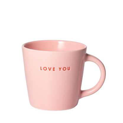Cappuccino cup ceramic love you pink 250ml*