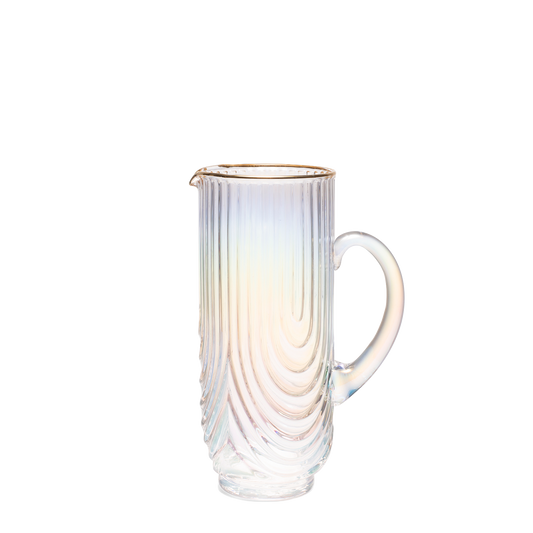 Carafe glass ripple luster amber 23.5cm#