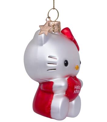 Ornament glass Hello Kitty w/heart H9cm w/box