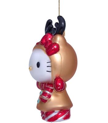 Ornament glass Hello Kitty reindeer H9cm w/box