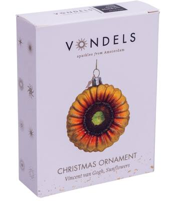 Weihnachtsanhänger Glas Van Gogh Sonnenblume H9cm, mit Box