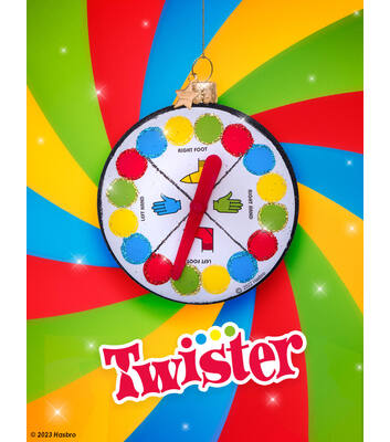 Ornament glass Twister spinning wheel H7.5cm w/box