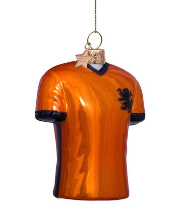 Ornament orange football shirt H8cm