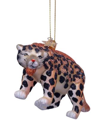 Ornament glass bearded leopard Moooi H5.5cm w/box