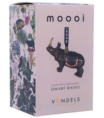 Ornament glass dwarf rhino Moooi H6cm w/box