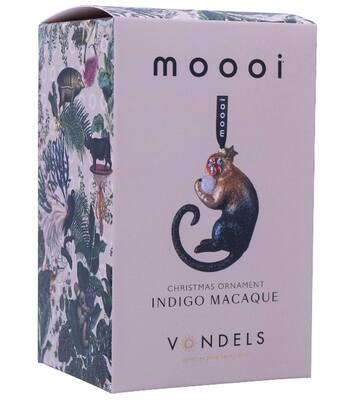 Ornament glass indigo macaque Moooi H10cm w/box