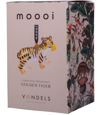 Ornament glass golden tiger Moooi H7cm w/box