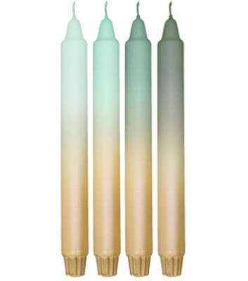 Vondels 4 luxury candles Go Green H25cm w/box